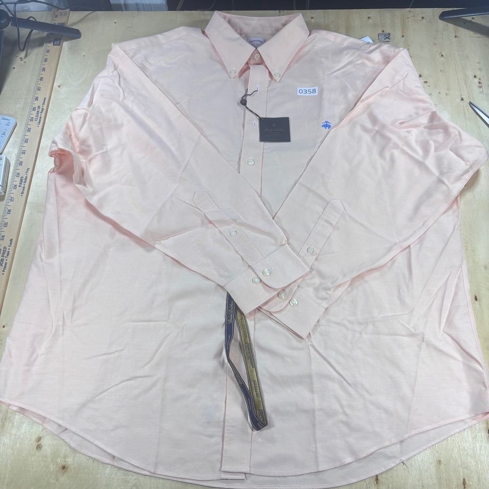 Brooks Brothers Mens XXL Original Polo Shirt Pink Non-Iron Supima Cotton NWT